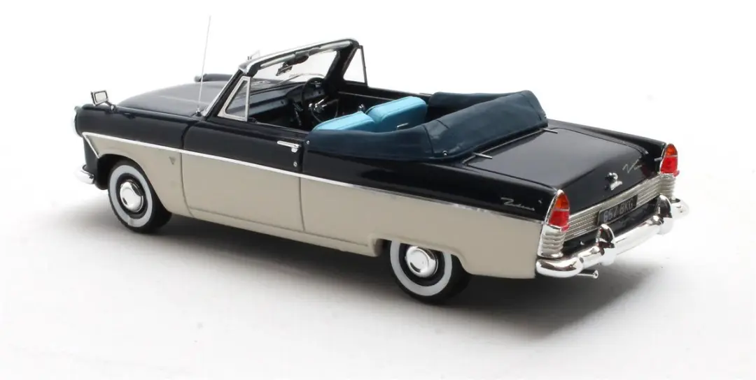 Matrix Ford Zodiac MK II 206E Convertible 1:43 - Blauw/Wit