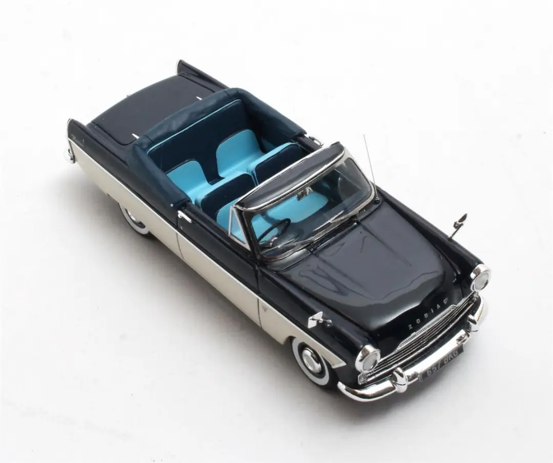 Matrix Ford Zodiac MK II 206E Convertible 1:43 - Blauw/Wit