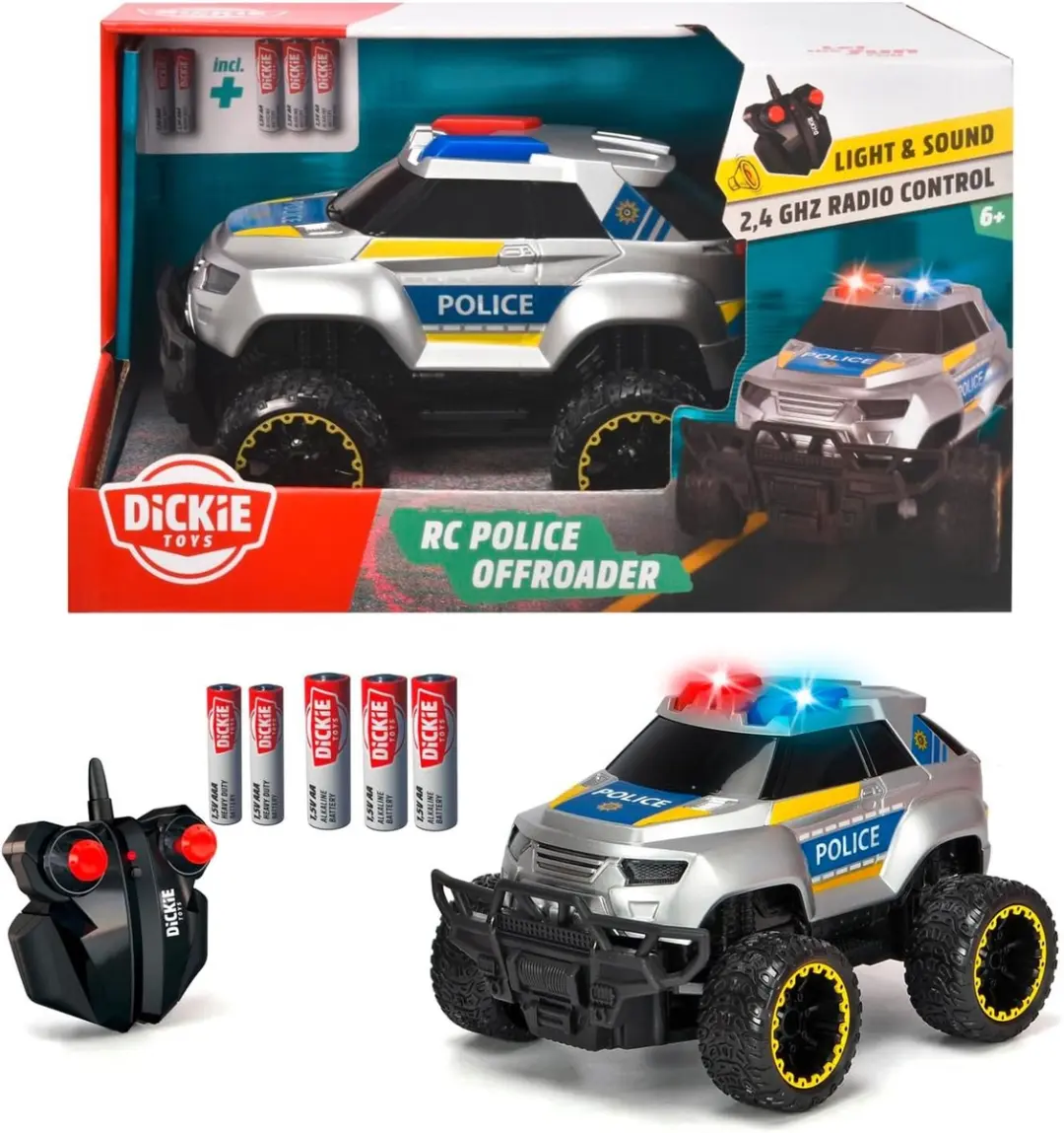 Dickie Toys Police Offroader RTR RC Auto - Multicolor - afbeelding 6 van 6