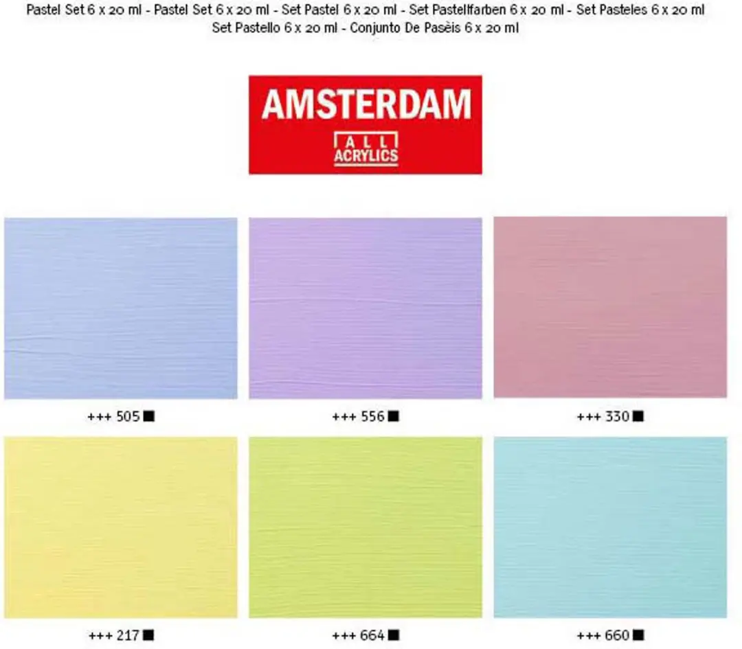 Amsterdam Standard Series Acrylverf Pastel Set 6x20ml