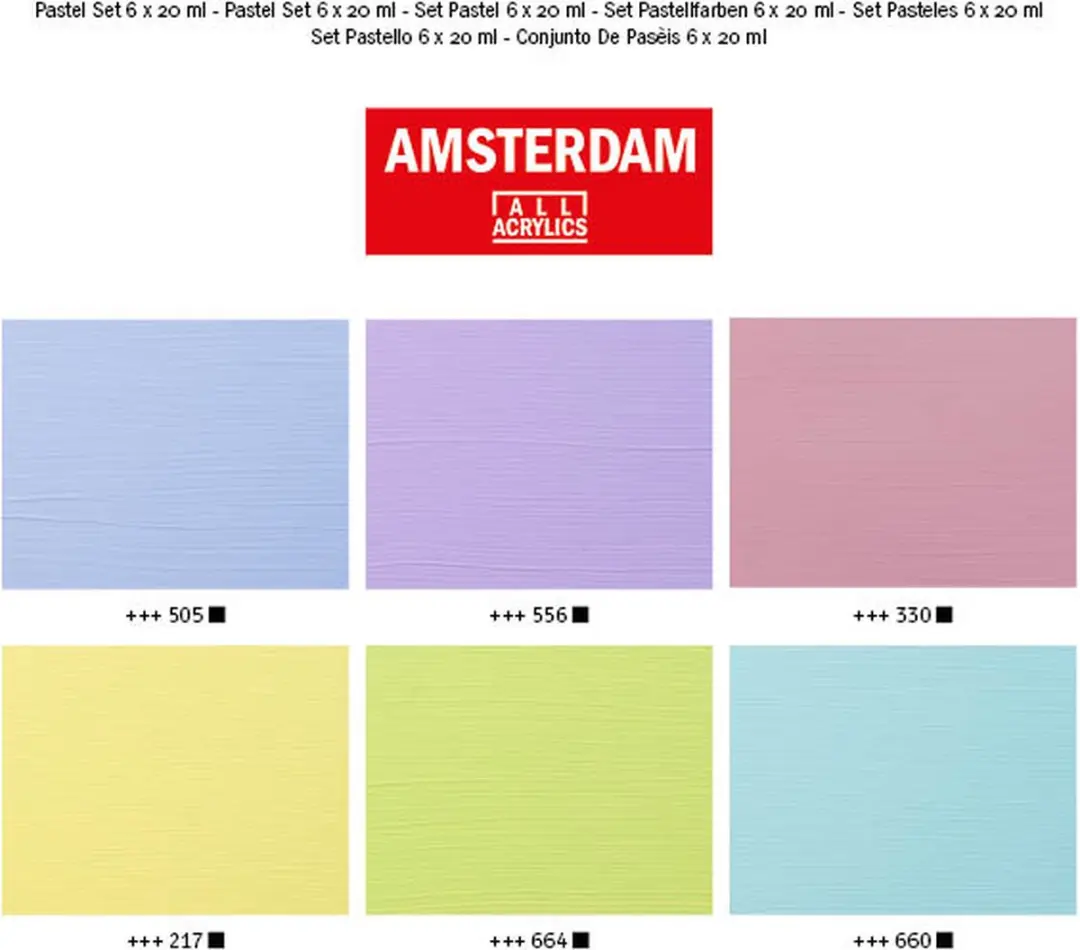 Amsterdam Standard Series Acrylverf Pastel Set 6x20ml