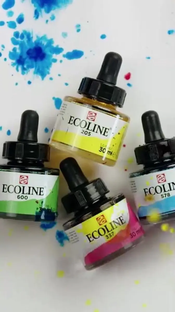 Ecoline Vloeibare Waterverf Mengset - 10 Kleuren 30ml - afbeelding 6 van 6