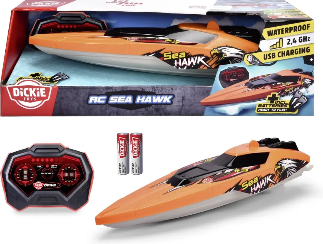 Dickie Toys RC Sea Hawk 201106012 Bestuurbare Speedboot