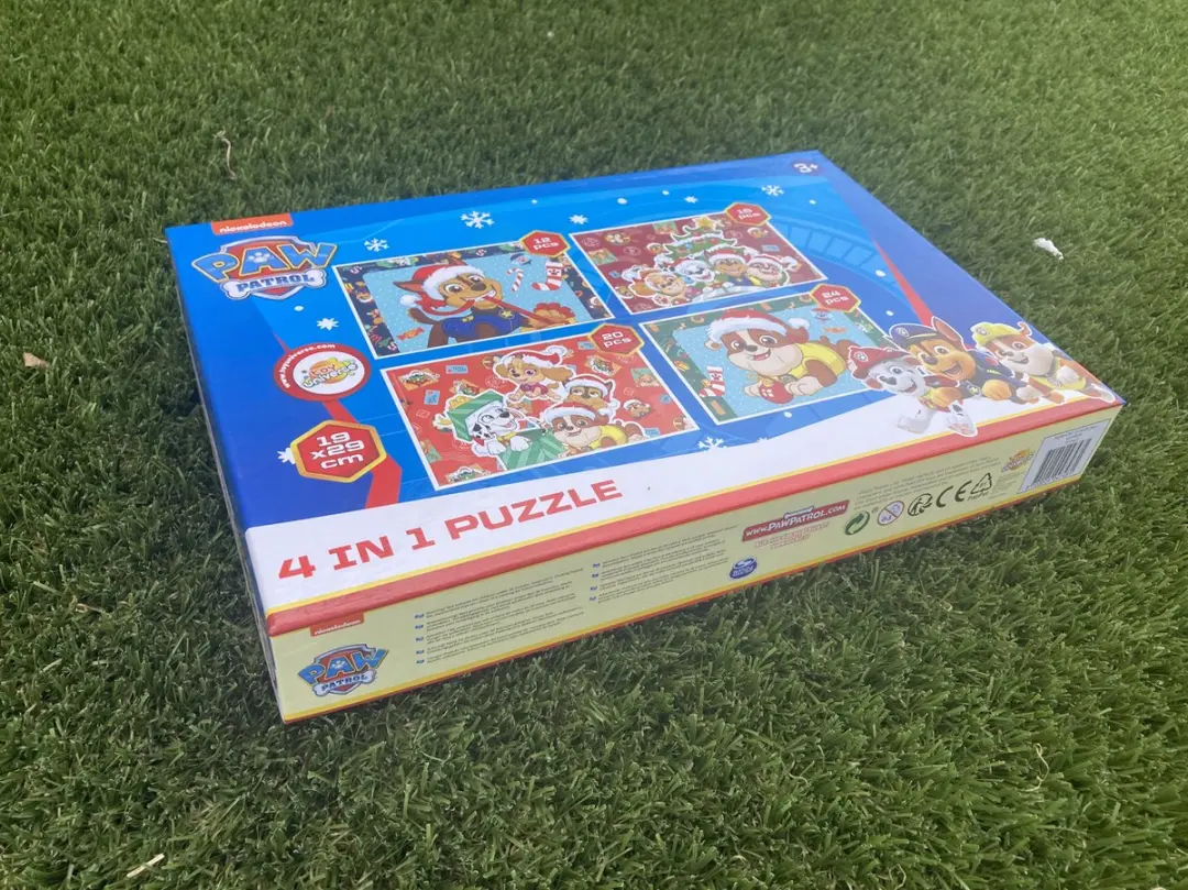 PAW Patrol Kersteditie 4-in-1 Puzzel - 24-100 Stukjes