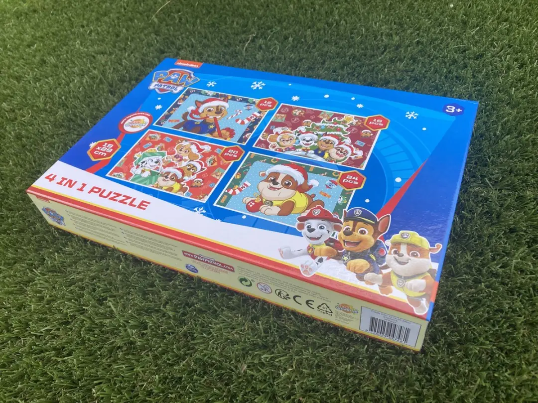 PAW Patrol Kersteditie 4-in-1 Puzzel