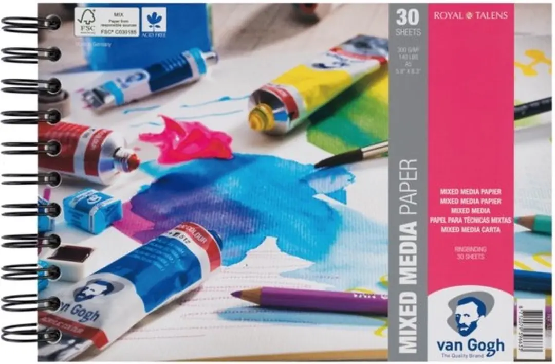Van Gogh Spiraalblok Mix Media A5 30 vellen 300g