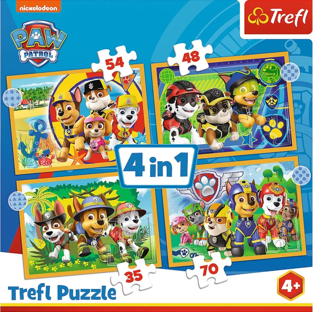 PAW Patrol Puzzel 4-in-1 34395 - 207 Stuks - Meerkleurig