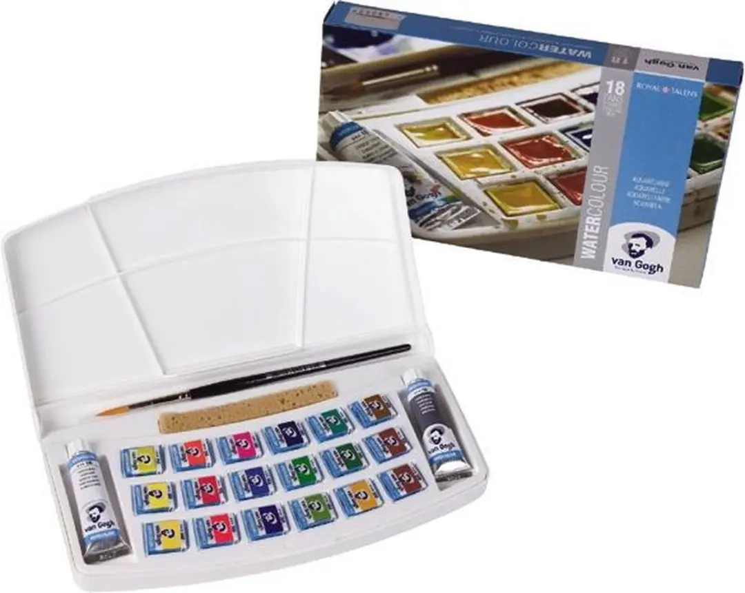 Van Gogh Aquarelverfset 20 Kleuren - 18x0.5ml + 2x10ml