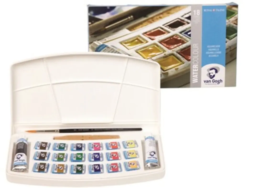 Van Gogh Aquarelverfset 20 Kleuren - 18x0.5ml + 2x10ml