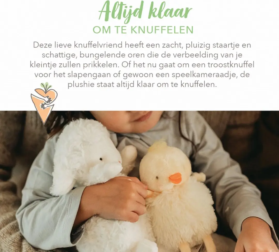 Bunnies By The Bay Kiddo Lammetje Knuffel 18cm - Wit