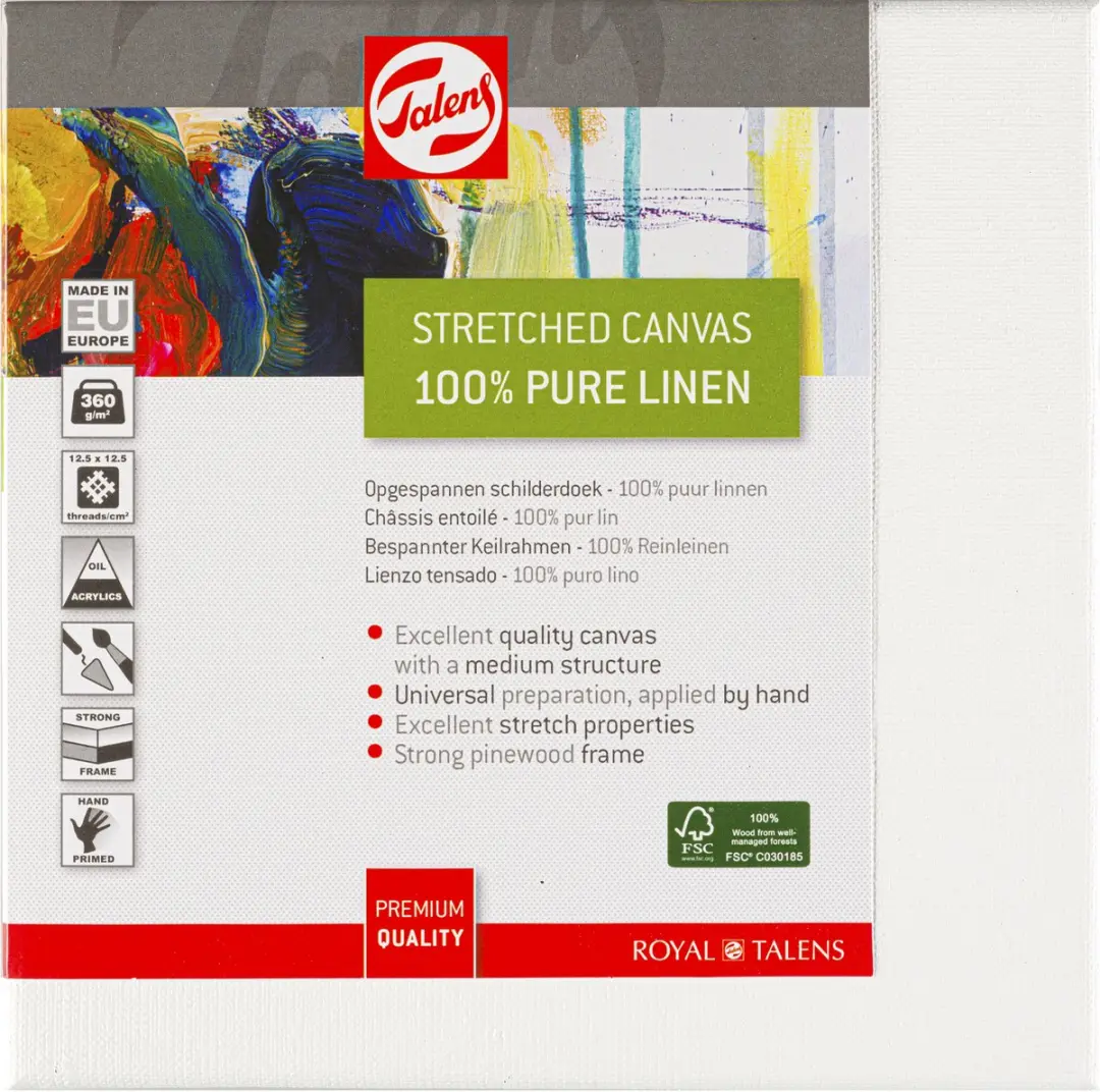 Talens Bespannen Canvas Linnen 20x20cm