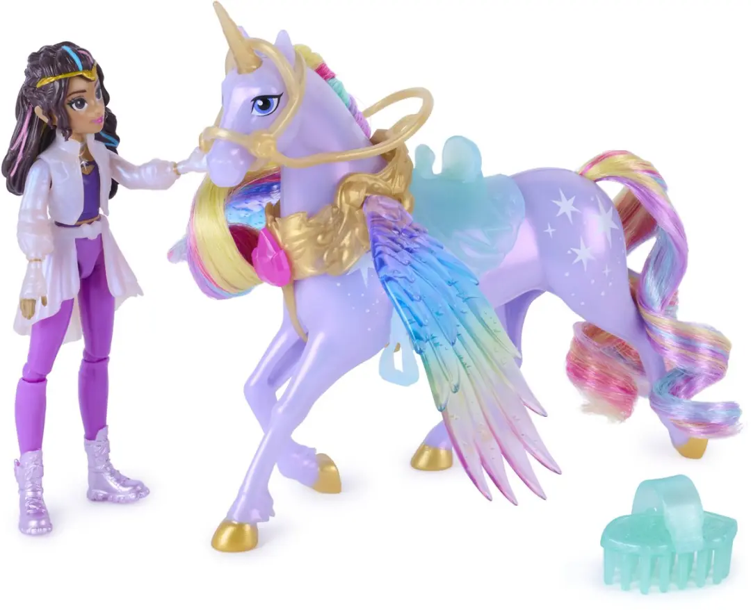 Unicorn Academy Sophia & Wildstar Beweegbare Poppen - 11,4 cm & 12,7 cm - Meerkleurig
