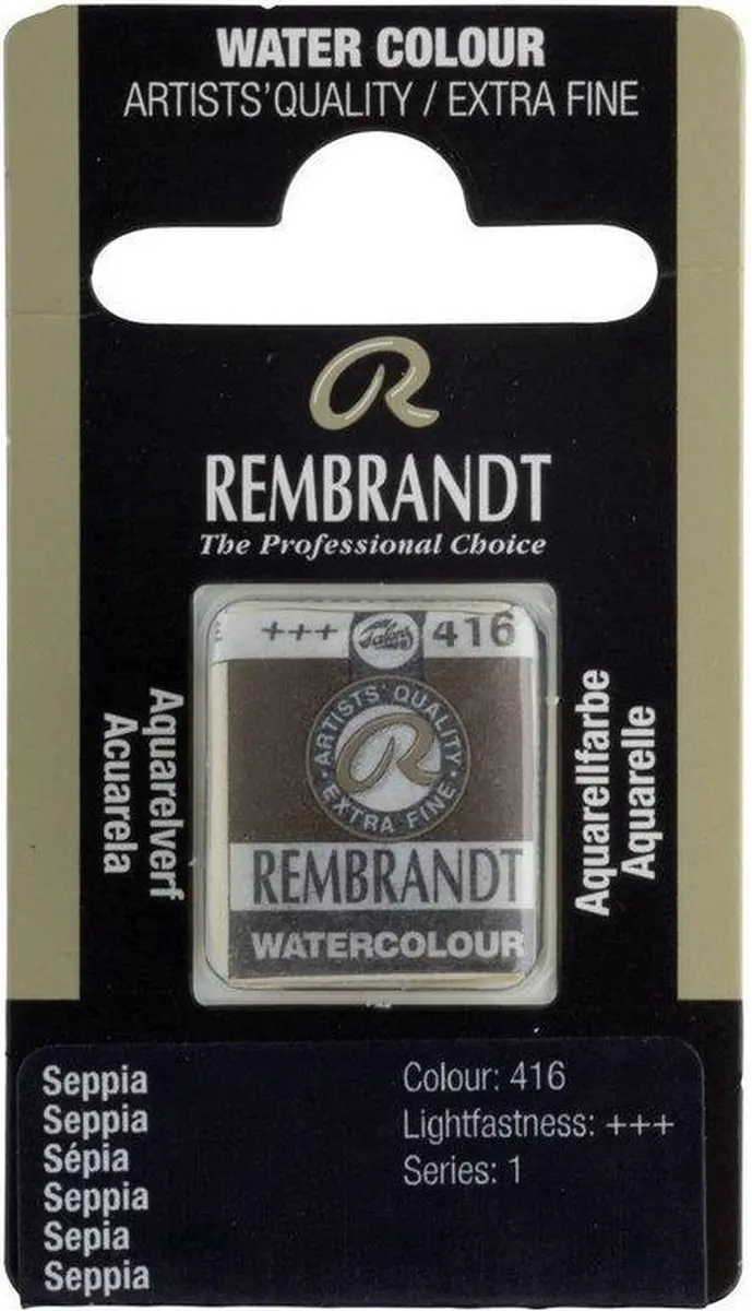 Rembrandt Watercolor Napje Seppia 416