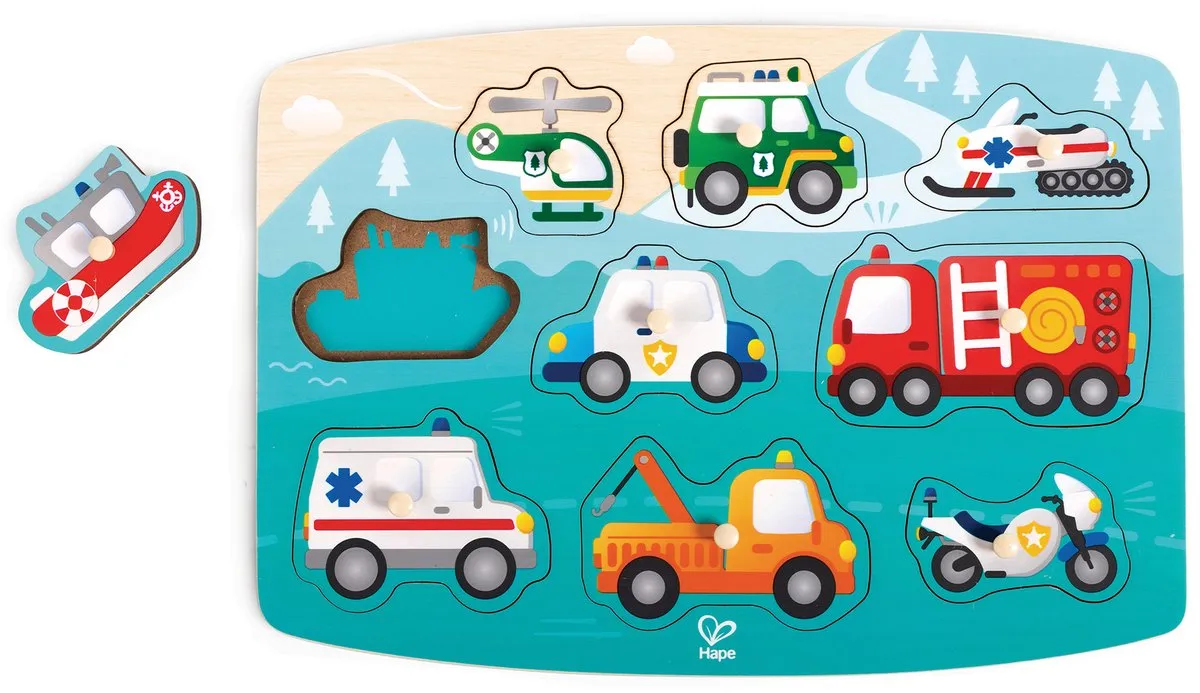 Hape Puzzel Noodgevallen 10 Stuks - Veelkleurig - afbeelding 6 van 6