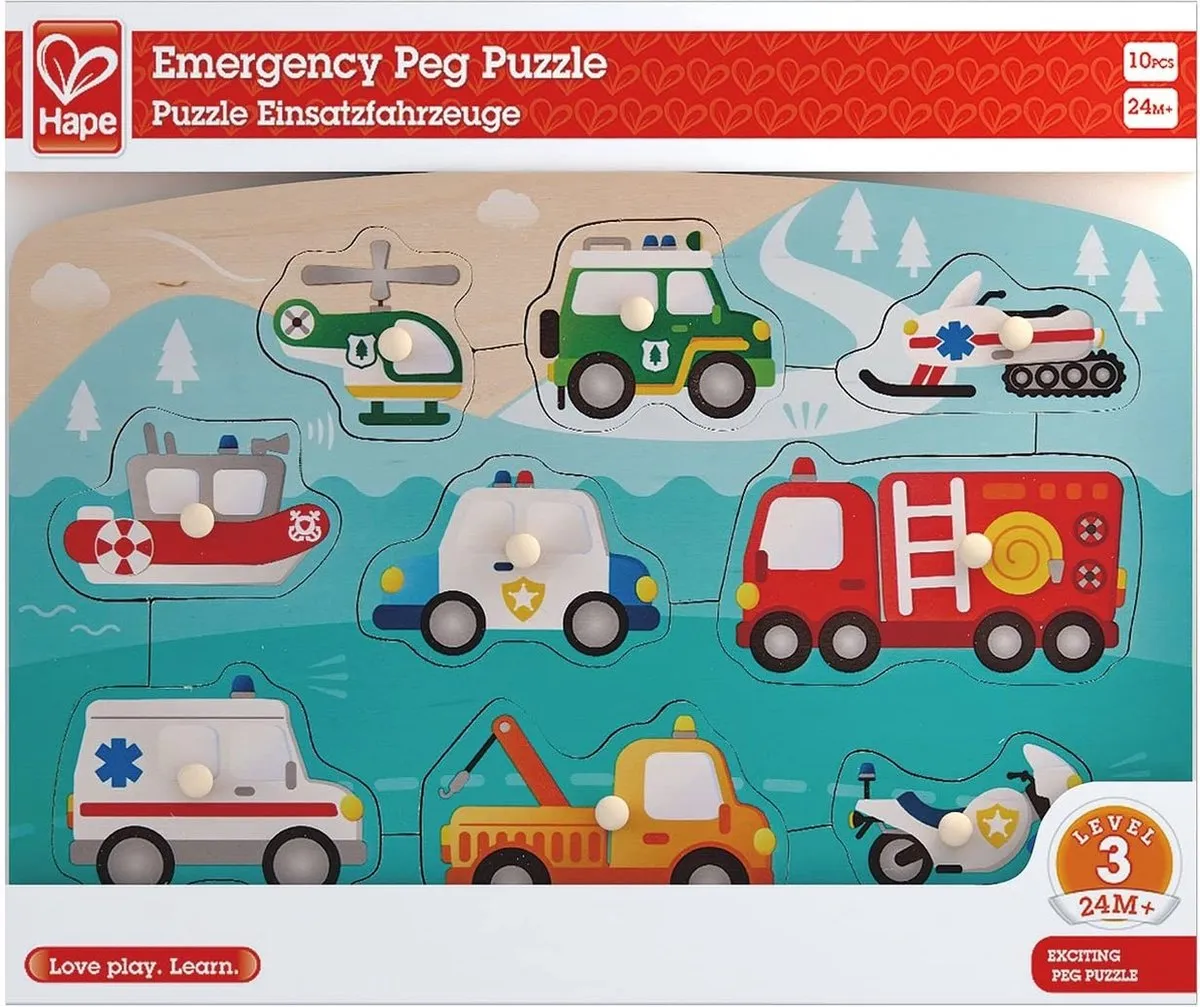 Hape Puzzel Noodgevallen 10 Stuks - Veelkleurig