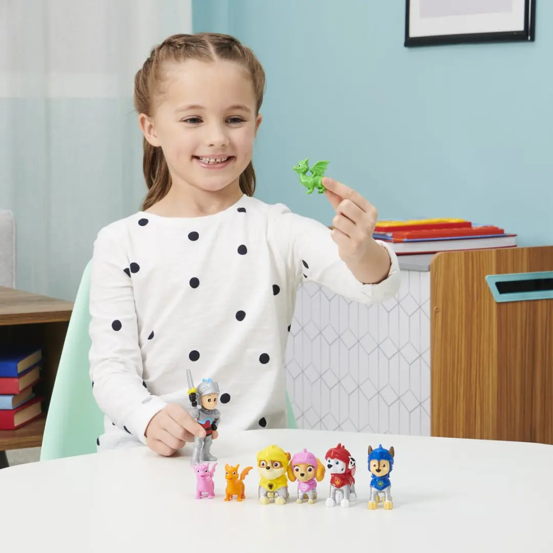 PAW Patrol Rescue Knights Ryder & Pups Cadeauset - 8 Actiefiguren Multicolor