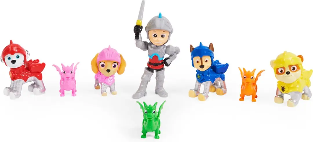 PAW Patrol Rescue Knights Ryder & Pups Cadeauset - 8 Actiefiguren Multicolor