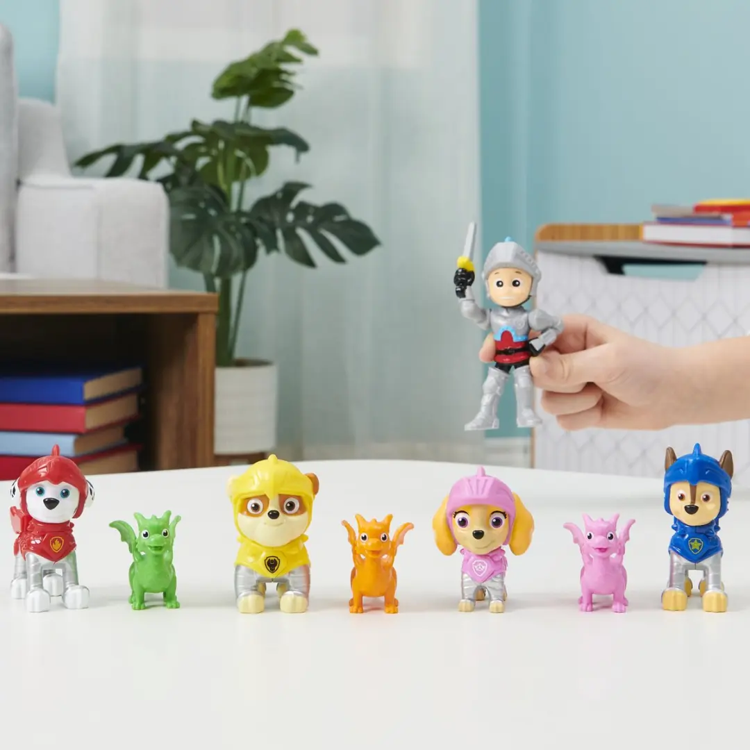 PAW Patrol Rescue Knights Ryder & Pups Cadeauset - 8 Actiefiguren Multicolor