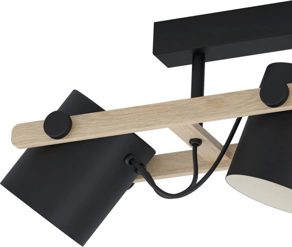 Eglo Hornwood Plafondlamp E27 - 4 Lichtpunten - 100 cm - Zwart