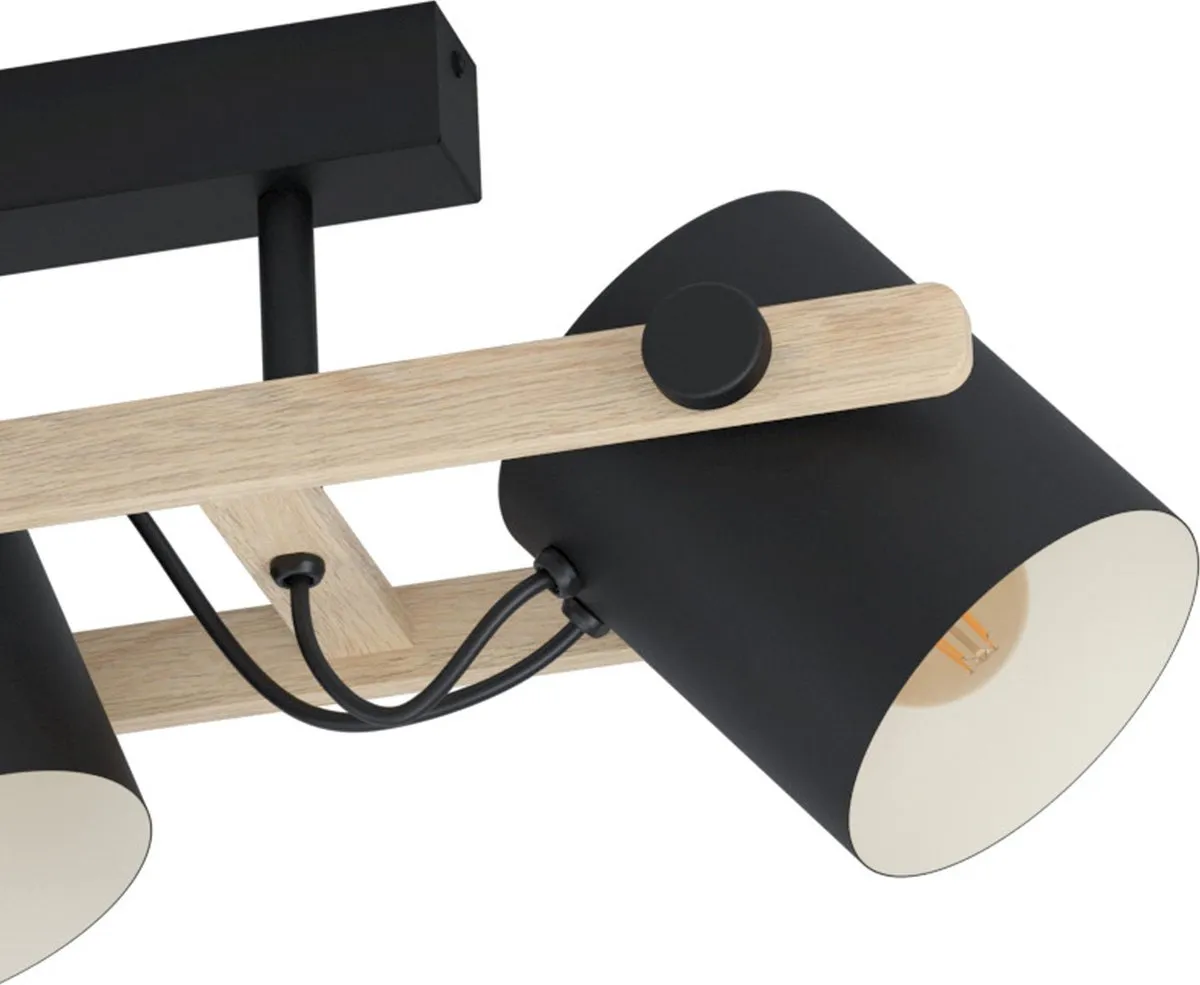 Eglo Hornwood Plafondlamp E27 - 4 Lichtpunten - 100 cm - Zwart
