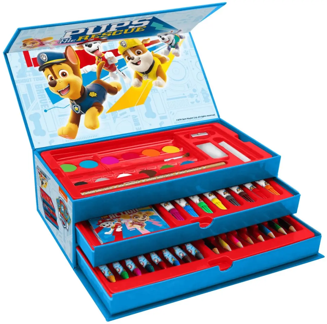 PAW Patrol Kleurkoffer met lades - 42-delig - Multi Colour