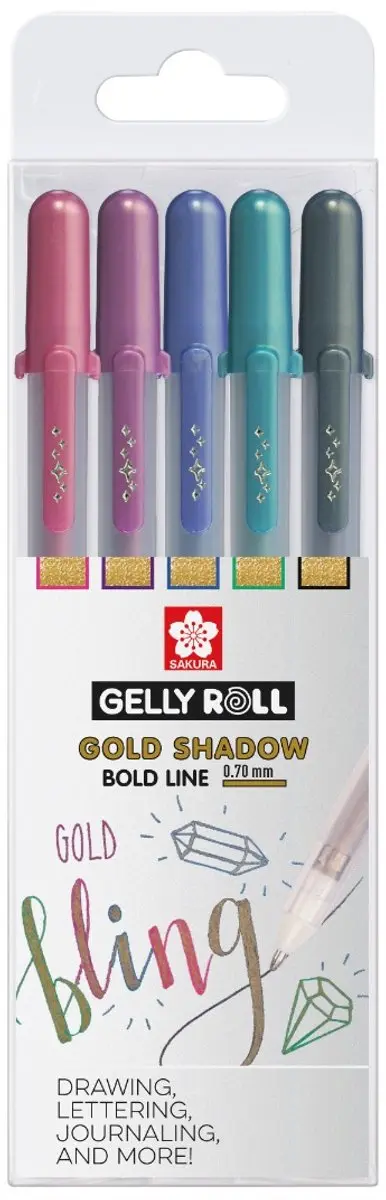Sakura Gelly Roll Gold Shadow Gelschrijver - 5 Stuks