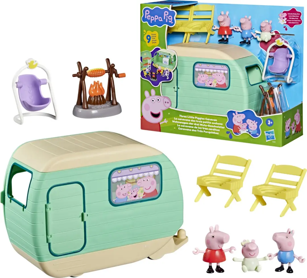 Peppa Pig Drie Kleine Biggetjes Caravan Speelset