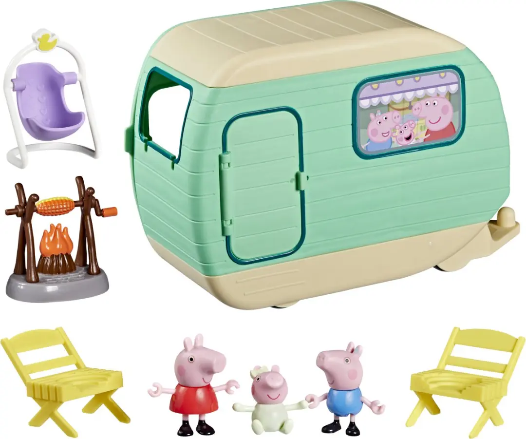 Peppa Pig Drie Kleine Biggetjes Caravan Speelset