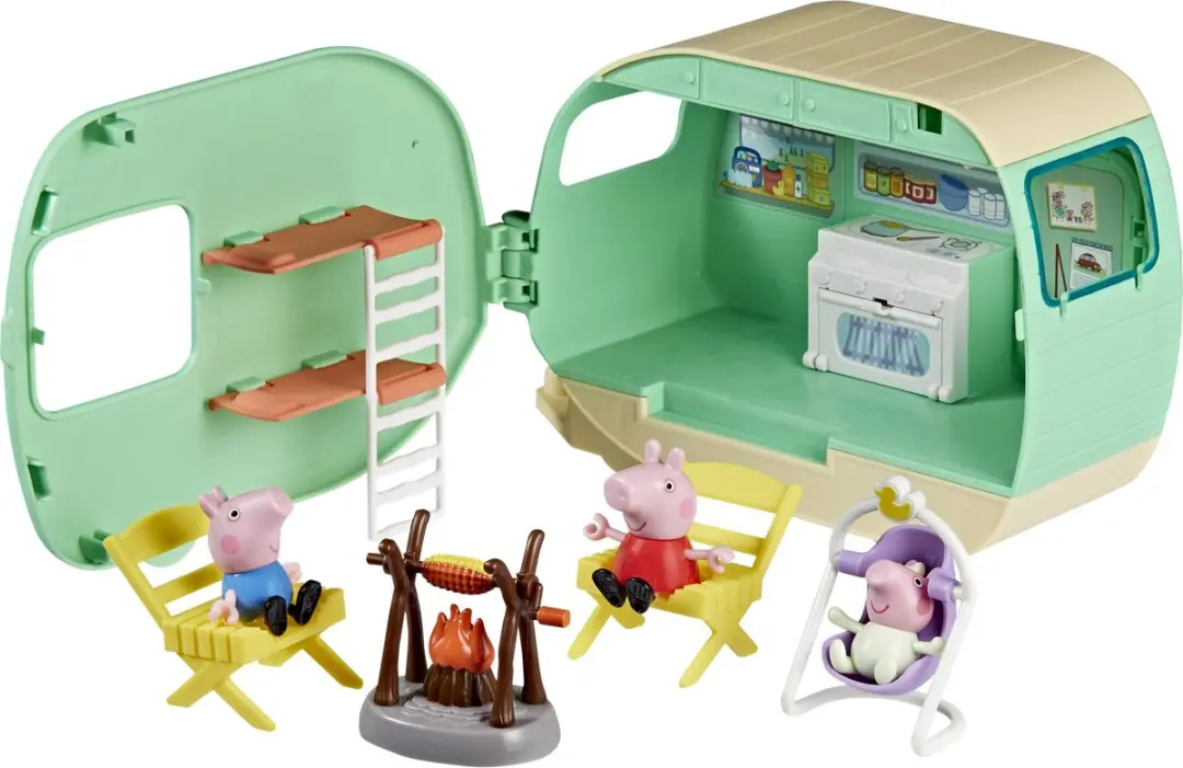 Peppa Pig Drie Kleine Biggetjes Caravan Speelset