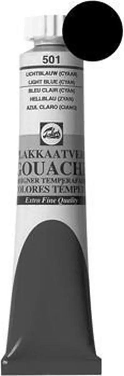 Talens Plakkaatverf Gouache Extra Fine Neutraal zwart 20ml