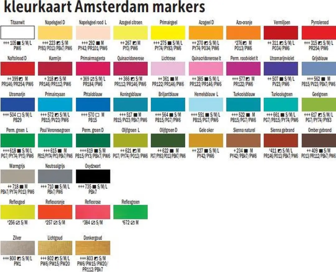 Amsterdam Markers 4mm Permanentviolet Roodviolet - 1 Stuk
