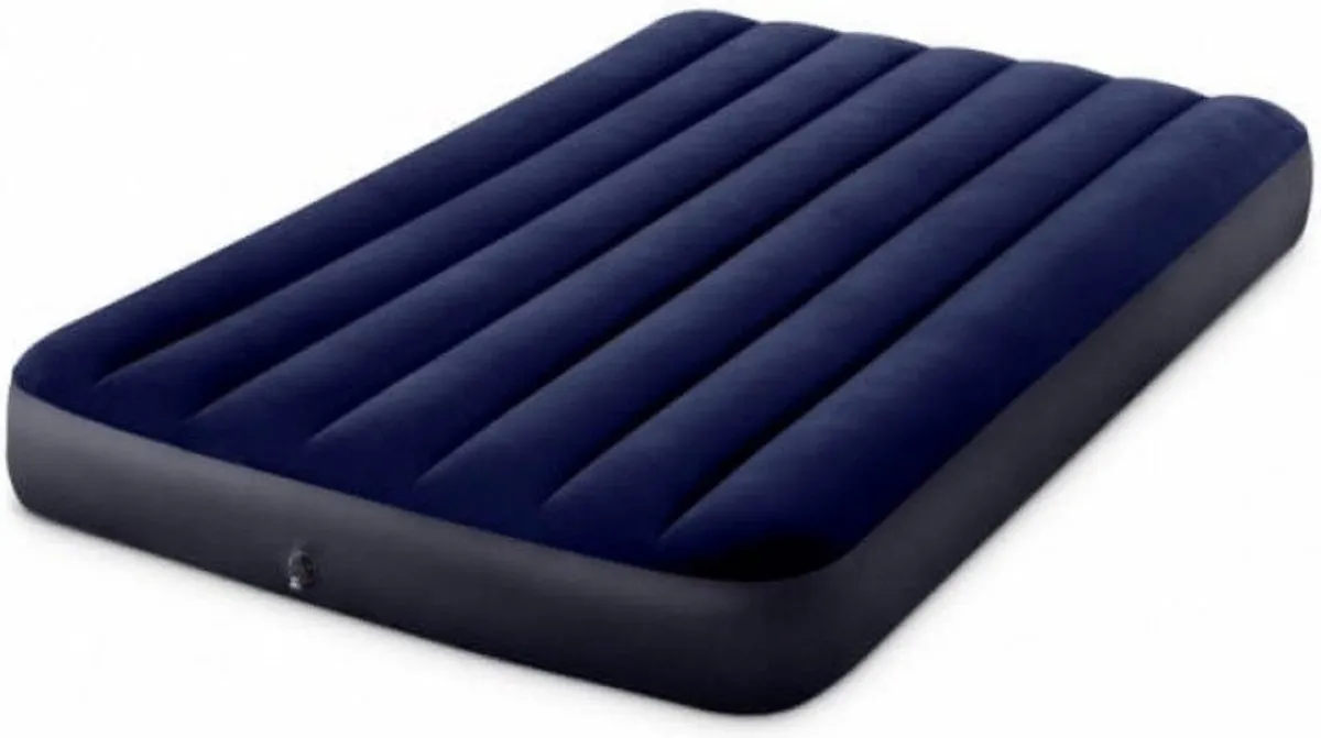 Intex Classic Dura-Beam Luchtbed Twijfelaar 191x137x25cm - Blauw