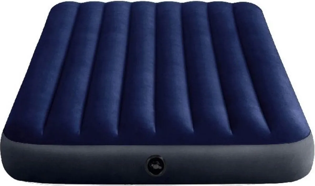 Intex Classic Dura-Beam Luchtbed Twijfelaar 191x137x25cm - Blauw