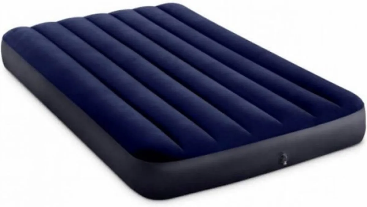 Intex Classic Dura-Beam Luchtbed Twijfelaar 191x137x25cm - Blauw