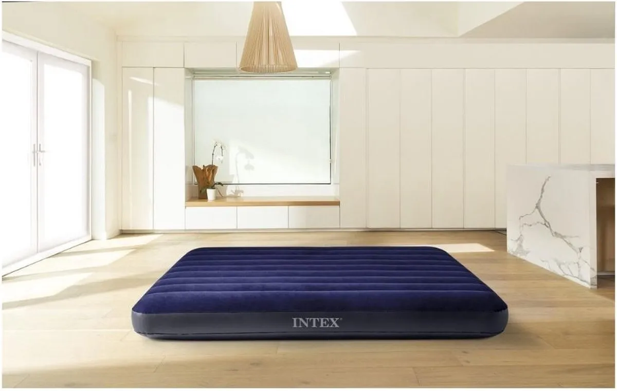 Intex Classic Dura-Beam Luchtbed Twijfelaar 191x137x25cm - Blauw - afbeelding 6 van 6