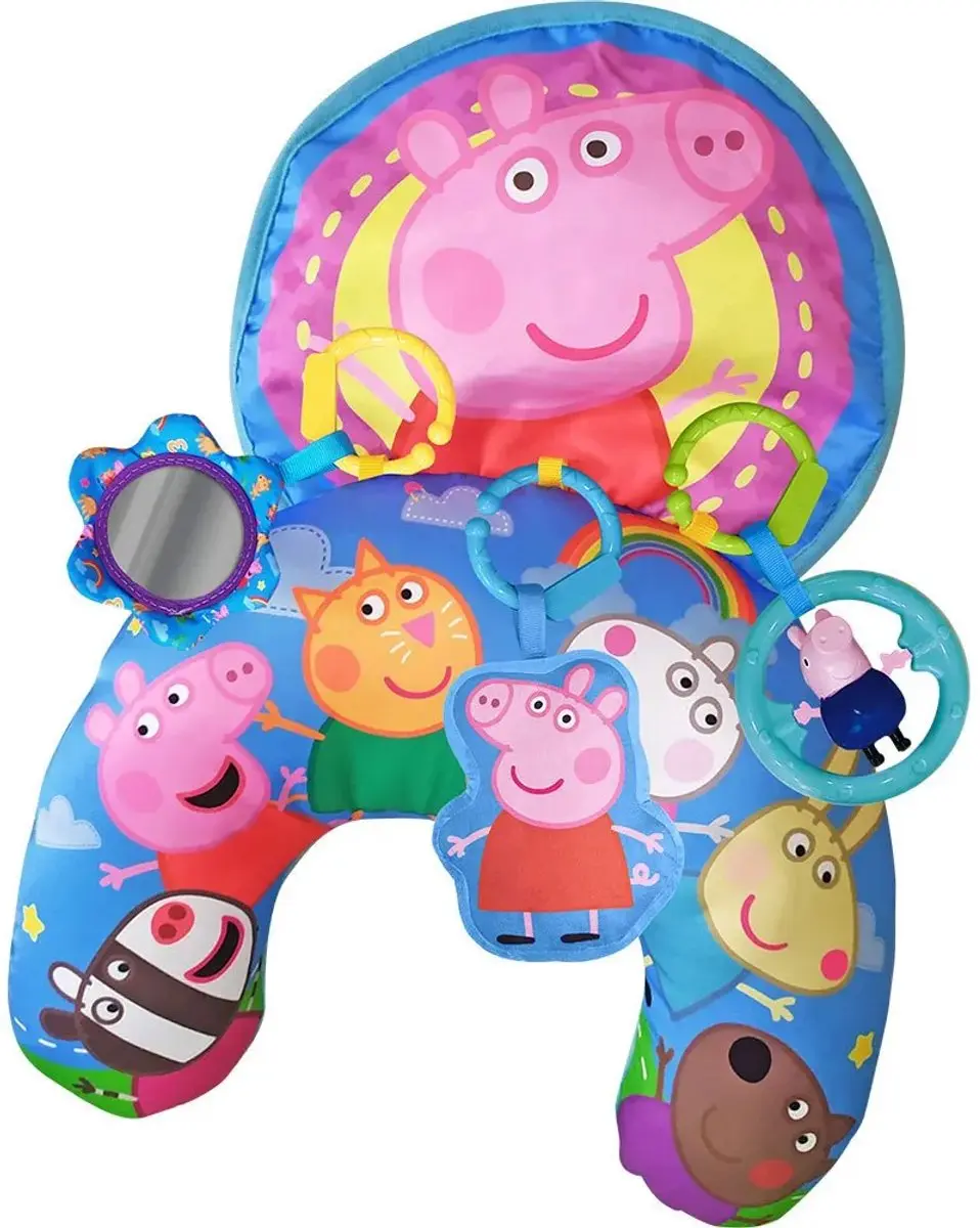 Peppa Pig Activiteitenkussen - Spiegel en Ratel - Multi Colour