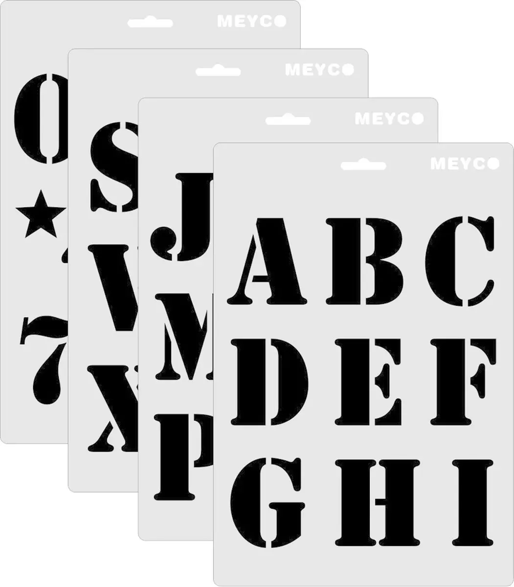 Meyco Sjabloon Alfabet Grote Letters 6cm
