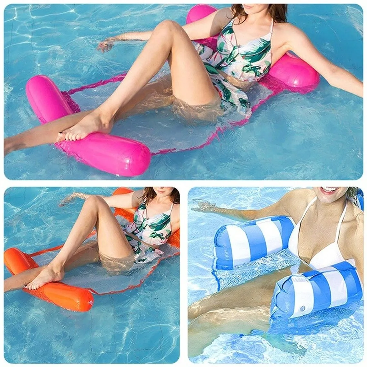 Bestway Zilverkleurig Luchtbed 188x71cm + Blauwe Waterhangmat 108x73cm