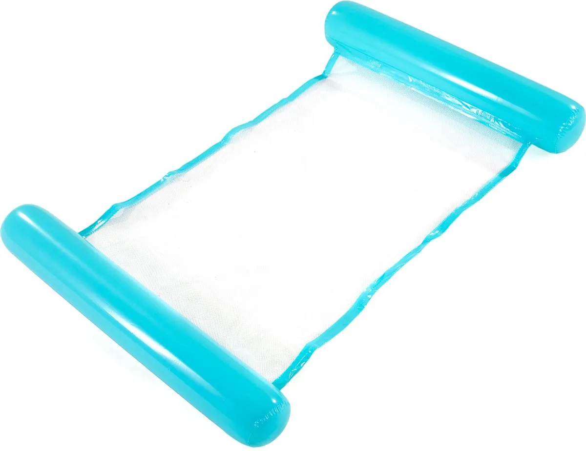 Bestway Zilverkleurig Luchtbed 188x71cm + Blauwe Waterhangmat 108x73cm