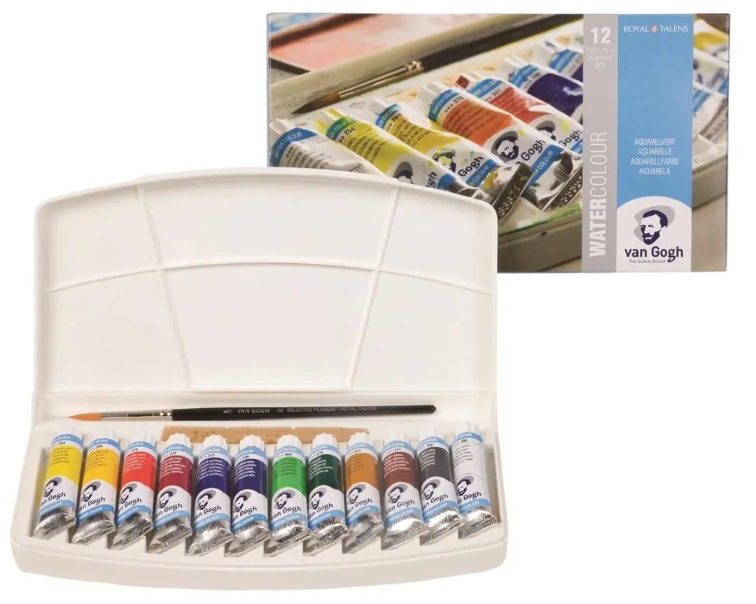 Van Gogh Waterverfset 12 Kleuren 10ml Tubes