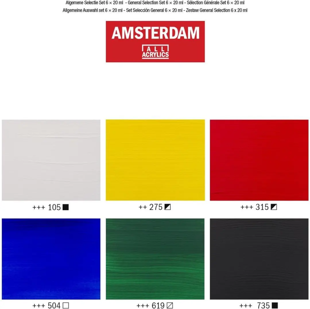 Amsterdam Standard Acrylverf Assorti - 6x20ml