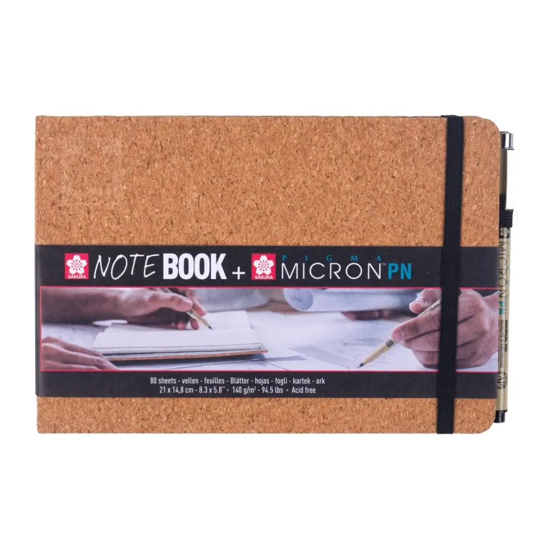 Sakura Notebook Kurk A5 80 Pagina's