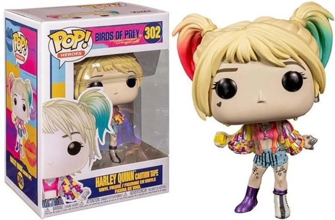 Funko Pop! DC Birds of Prey Harley Quinn Caution Tape FUN44367 - Geel/Blauw/Rood