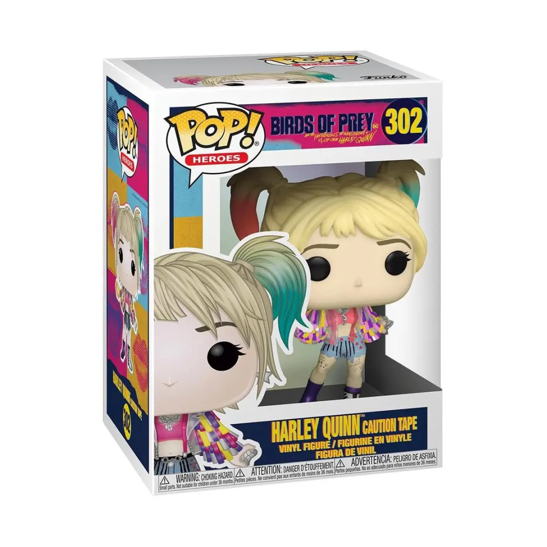 Funko Pop! DC Birds of Prey Harley Quinn Caution Tape FUN44367 - Geel/Blauw/Rood
