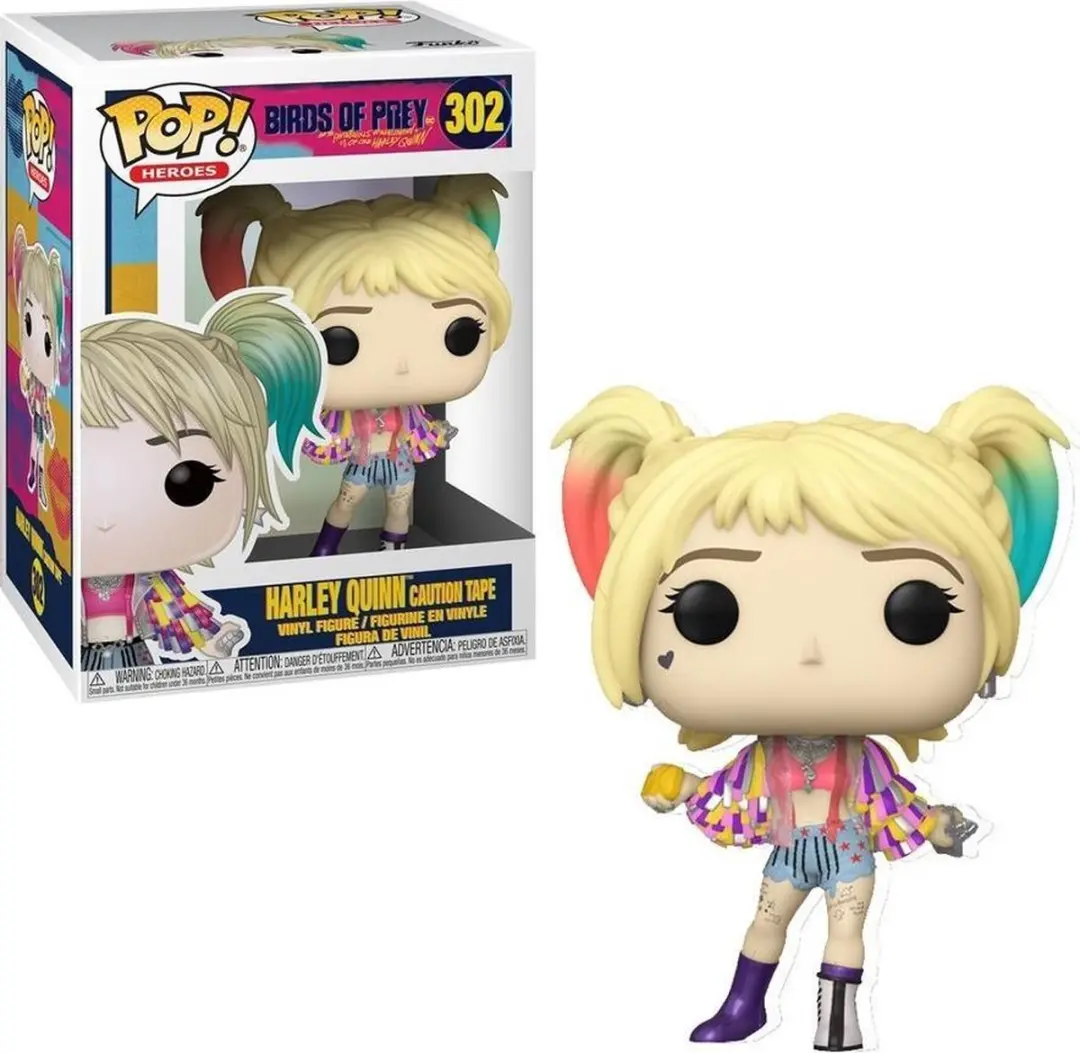 Funko Pop! DC Birds of Prey Harley Quinn Caution Tape FUN44367 - Geel/Blauw/Rood
