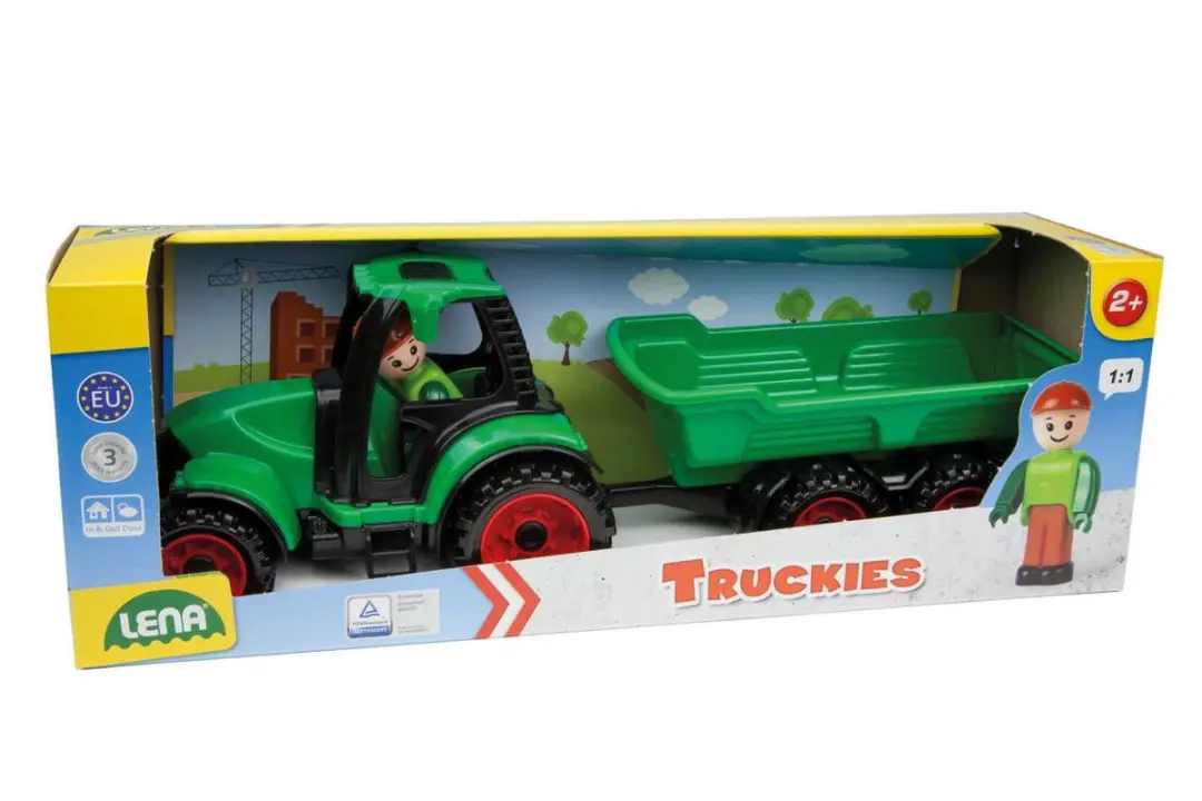 Lena Truckies Tractor met Aanhanger 01625 - Groen - afbeelding 6 van 6