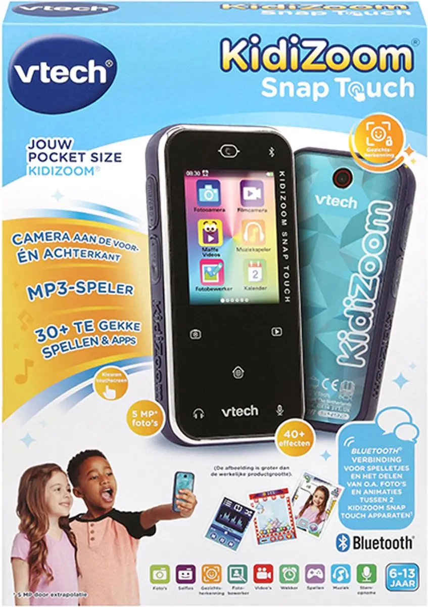 VTech KidiZoom Snap Touch Kindertelefoon 80-549223 - Blauw