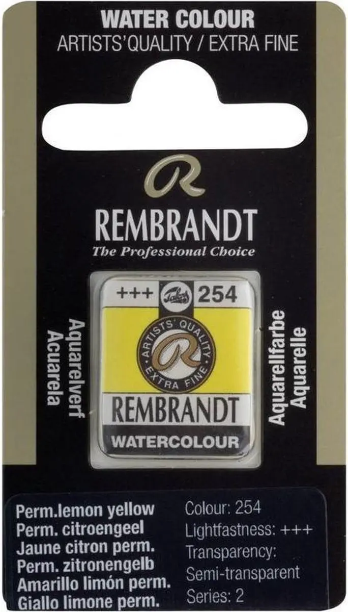 Rembrandt Waterverf Napje Permanent Lemon Yellow 10g