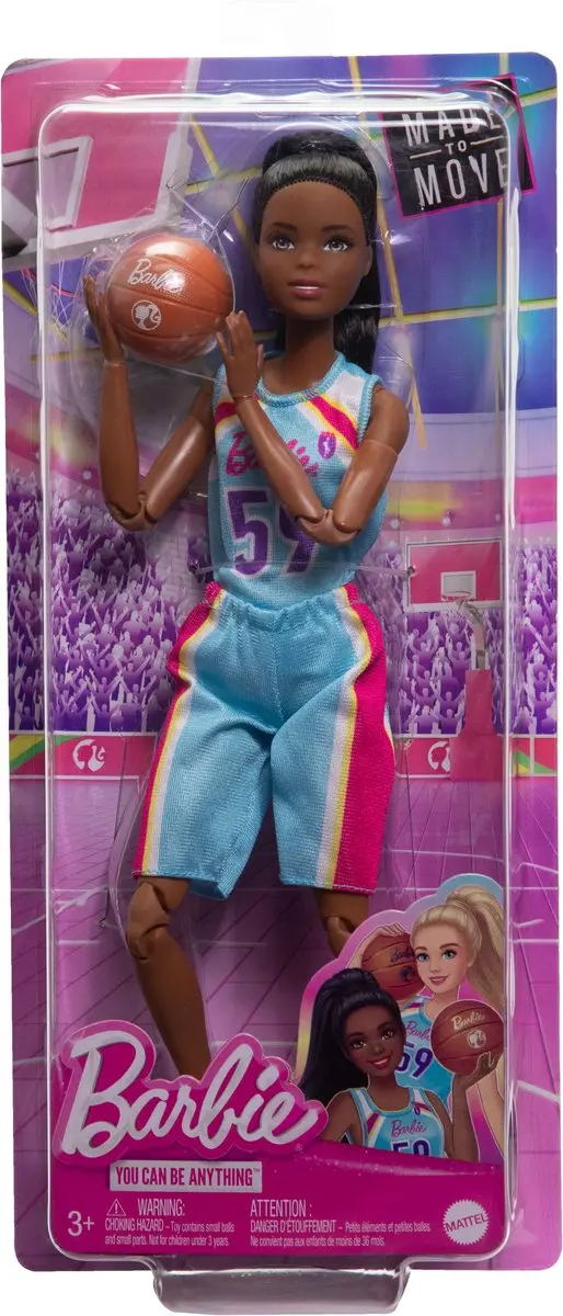 Barbie Basketbalpop Gemaakt Om Te Bewegen - Blauw