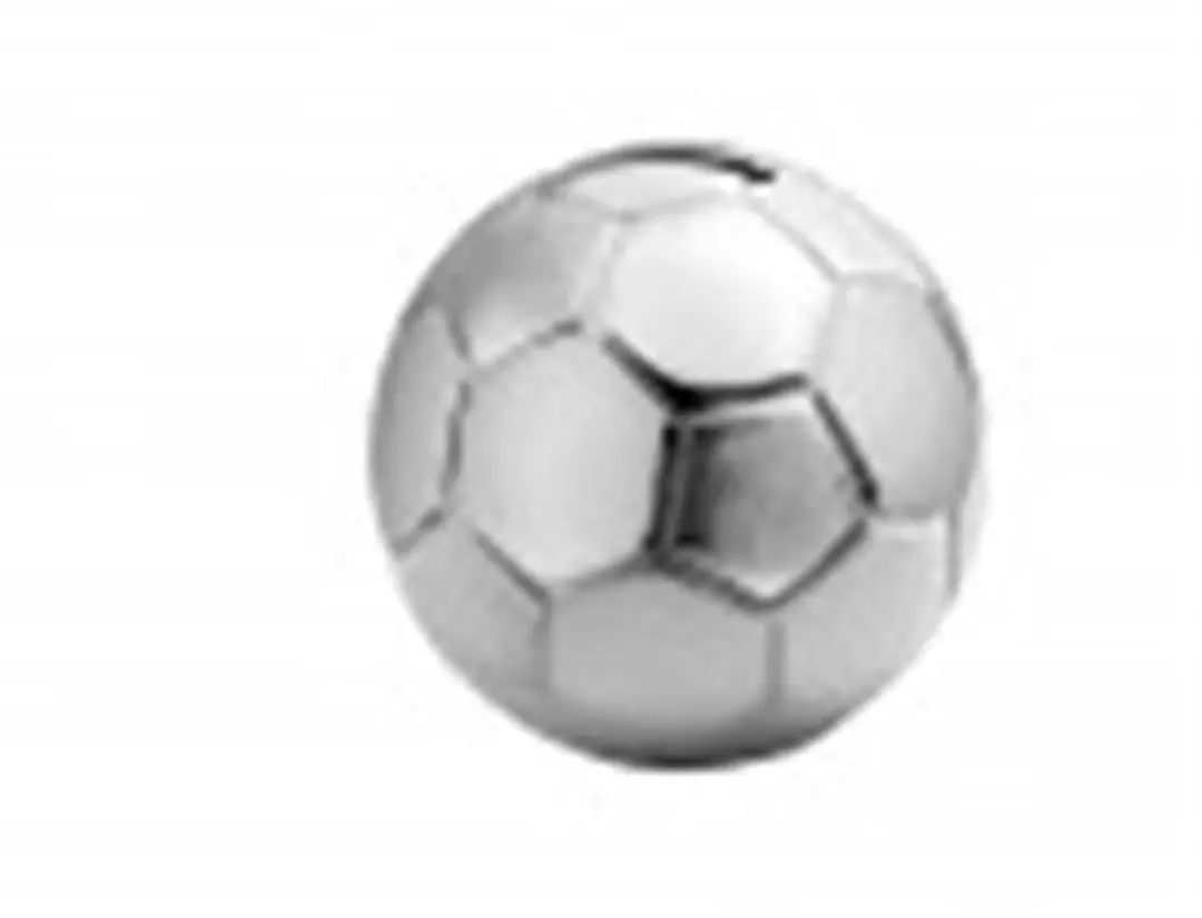 Zilverstad Spaarpot Voetbal 8,5x8,5x8cm - Zilver